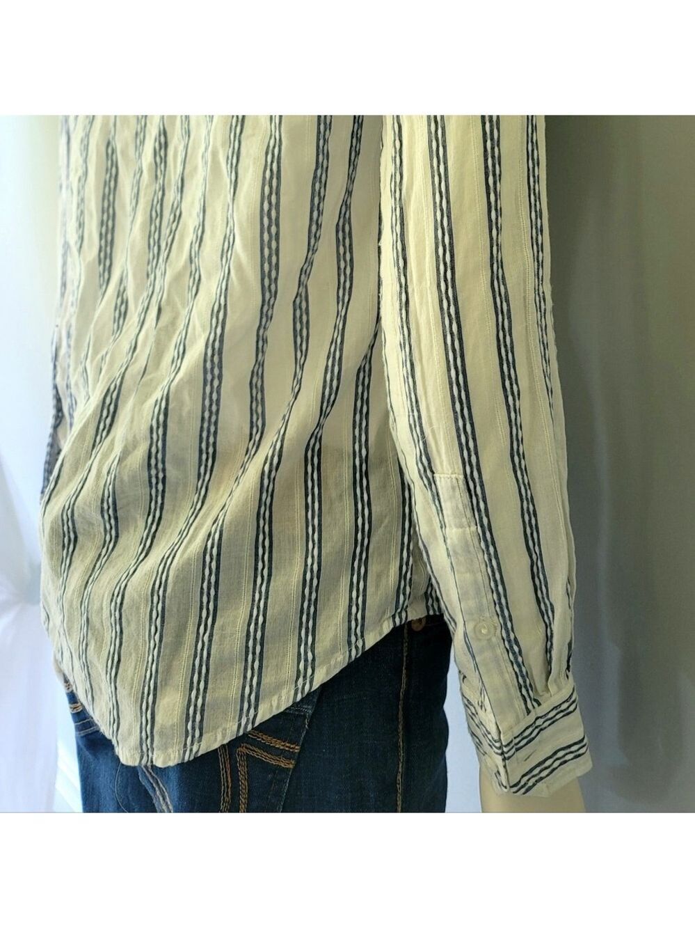 BRAND NEW! Zara Basic Collection Striped Colar Shirt Size XS - Picture 8 of 15